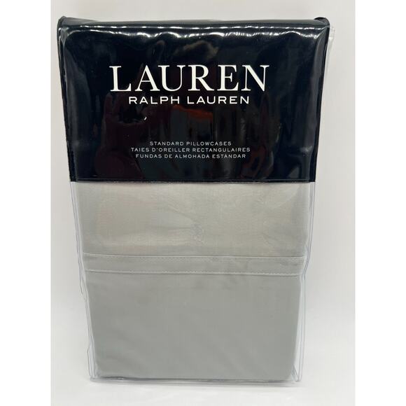Lauren Ralph Lauren Spencer Solid Sateen Standard Pillowcases Sage NWT - Picture 2 of 12